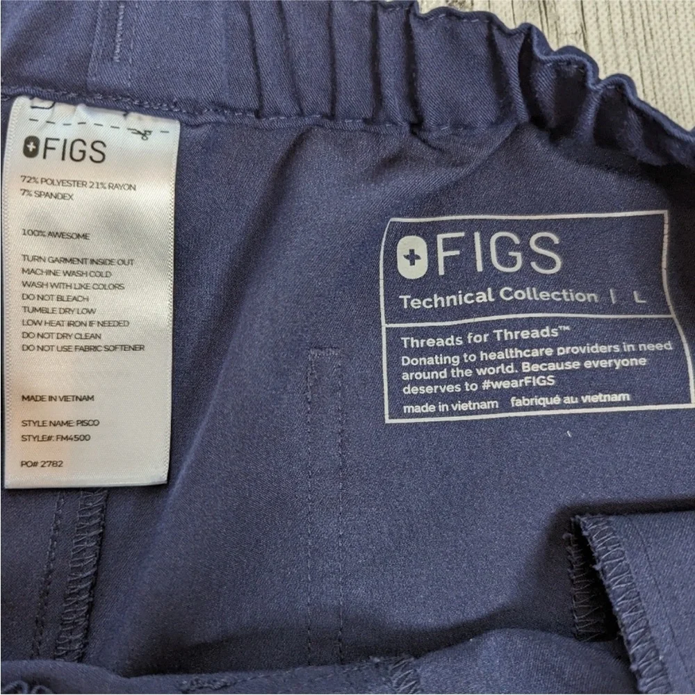 Figs Men's Pisco Basic Scrub Pant Navy L